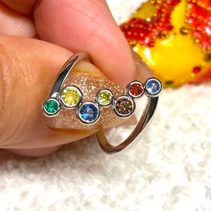 Multi color row style ring-new never worn